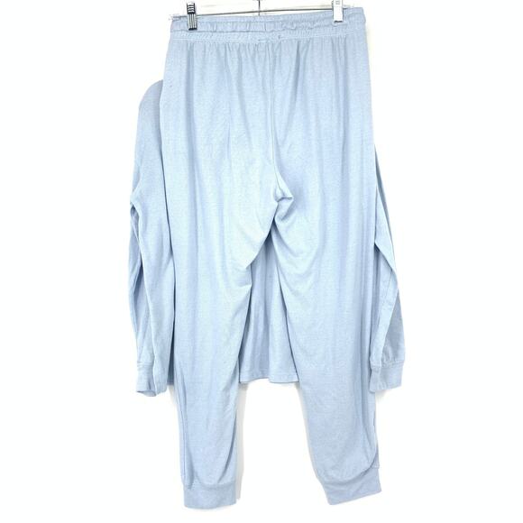 LOFT Henley Sleep Set Pajamas Womens Size Small Light Sky Blue - Picture 2 of 13